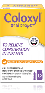 Coloxyl Oral Drops for infants - front view of the 30ml box