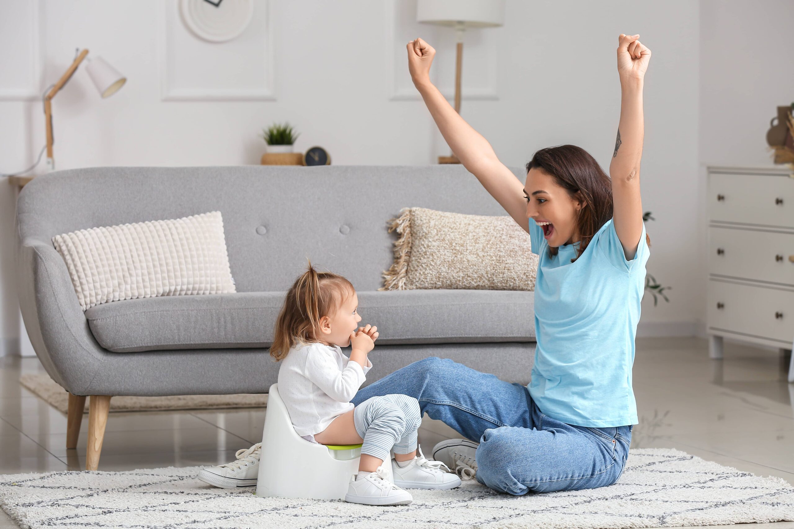 Happy mother and child